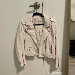 Blanc NYC White Leather Jacket